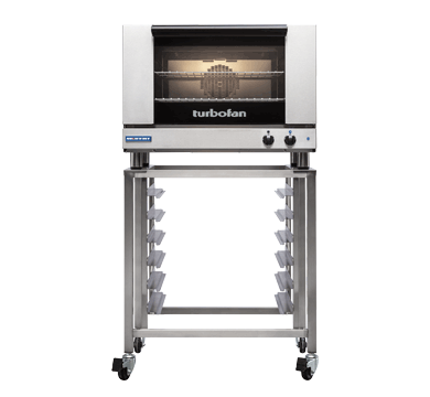 Turbofan E27M2 - Full Size Tray Manual Electric Convection Oven on a Stainless Steel Stand