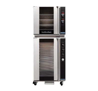 Turbofan E32D4/P12M - Full Size Tray Digital Electric Convection on a 12 Tray Manual Electric Prover / Holding Cabinet