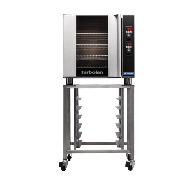 Turbofan E32D4 and SK32 Stand - Full Size Tray Digital Electric Convection Oven on a Stainless Steel Stand
