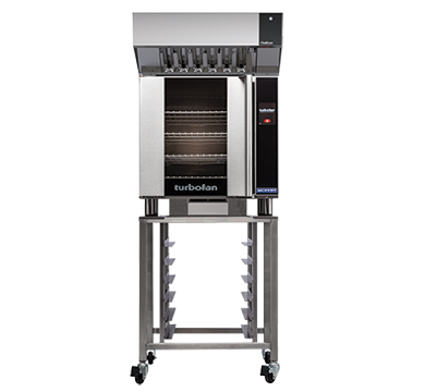 Turbofan E32T4 - Full Size Electric Convection Oven Touch Screen Control on a Stainless Steel Stand