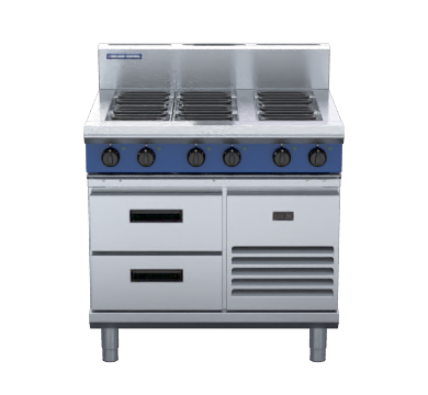 Blue Seal Evolution Series E516D-RB - 900mm Electric Cooktop  Refrigerated Base