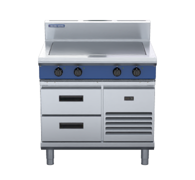 Blue Seal Evolution Series E57-RB - 900mm Electric Solid Top - Refrigerated Base