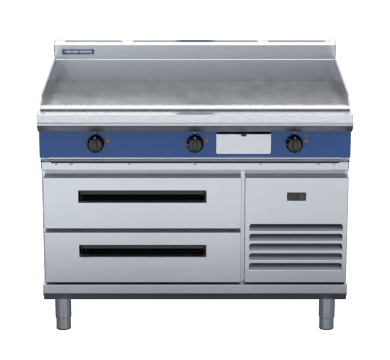 Blue Seal Evolution Series EP518-RB - 1200mm Electric Griddle  Refrigerated Base