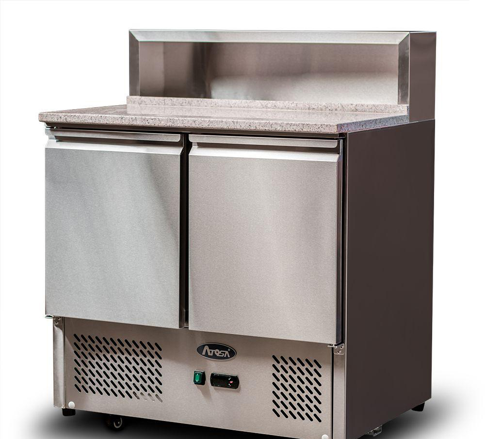 Atosa Two Doors Pizzatable Marble Top Saladette