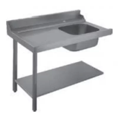 Eurowash PAL120SX Pass-Through Dishwasher Left Side Table With Splashback - 1200 Wide