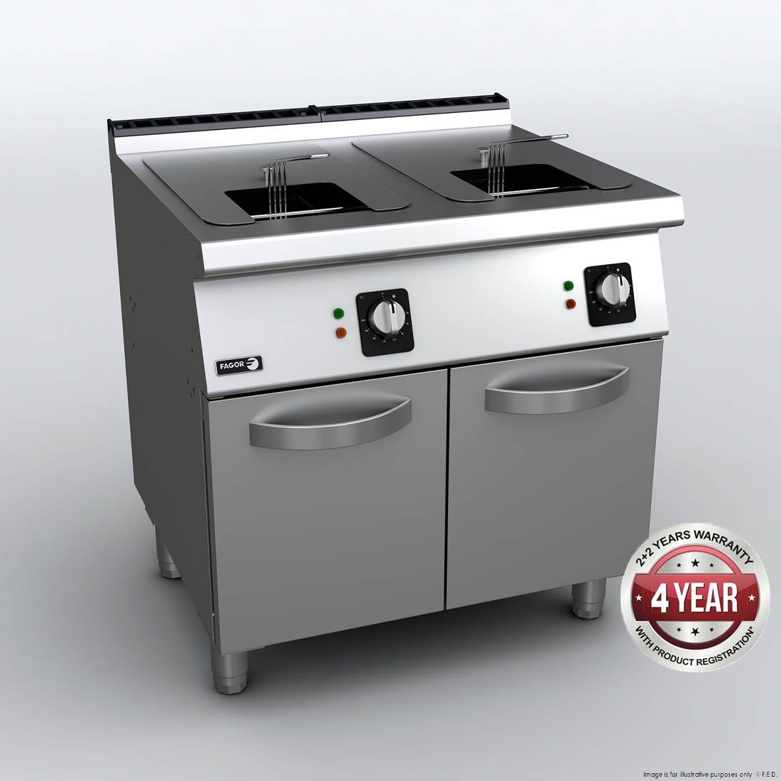 Fryer with 2x15L Tank and 2 Baskets - F-G7215
