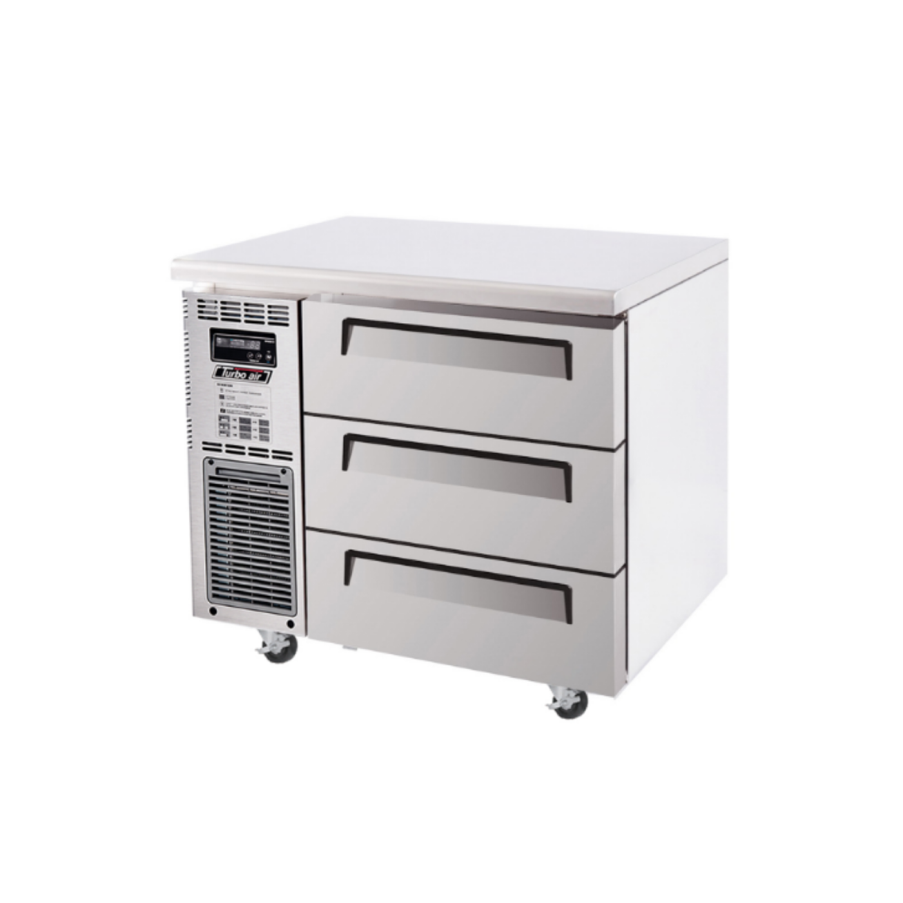 Turbo Air KUF9-3D-3-N Undercounter Drawer Freezer – 3 Drawers, Front Breathing