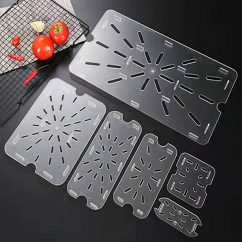 kitchen knock - Gastronorme Pan Drain Plate - PolyCarbonate 1/6 - Clear