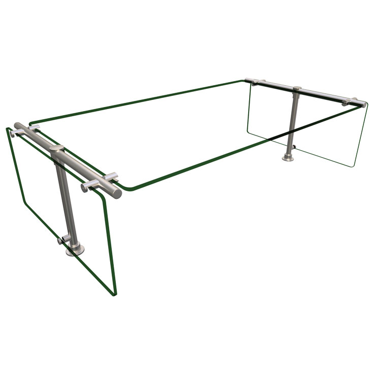 FLAV-R-SHIELD DOUBLE-SIDED SELF-SERVICE SNEEZE GUARD - To suit 1070mm (42inch) unit