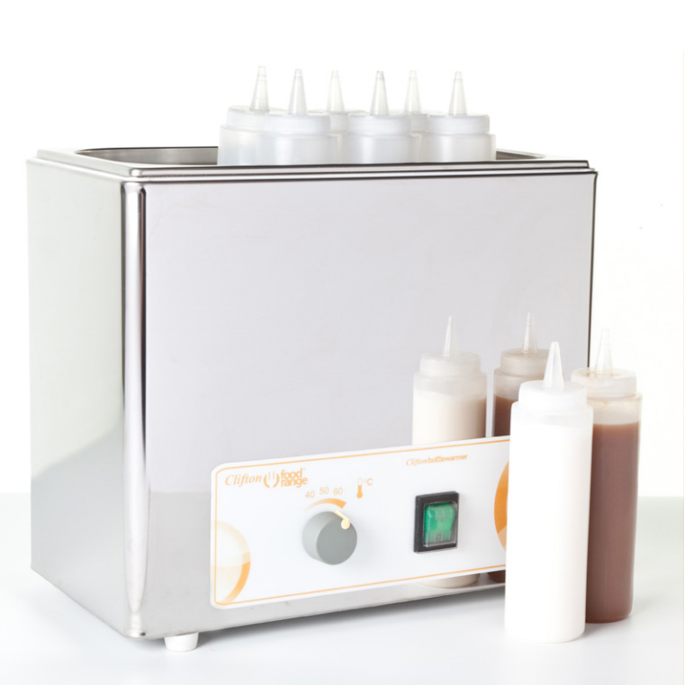 Clifton 4 Litre Bottle warming Bath with SS Bottle Holder 8 x 230ml Clear Bottles