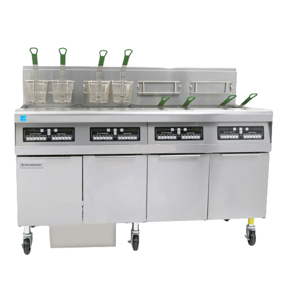 FPH455C-FD-NG - Frymaster Filtration H55 4 Full Pot w Computers Front Oil Discharge Nat Gas