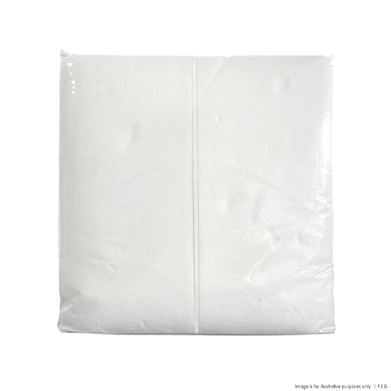 PakMax 2 ply 100 Sheets 1/8 Fold Quilted White Napkin - FQWN218-400-100