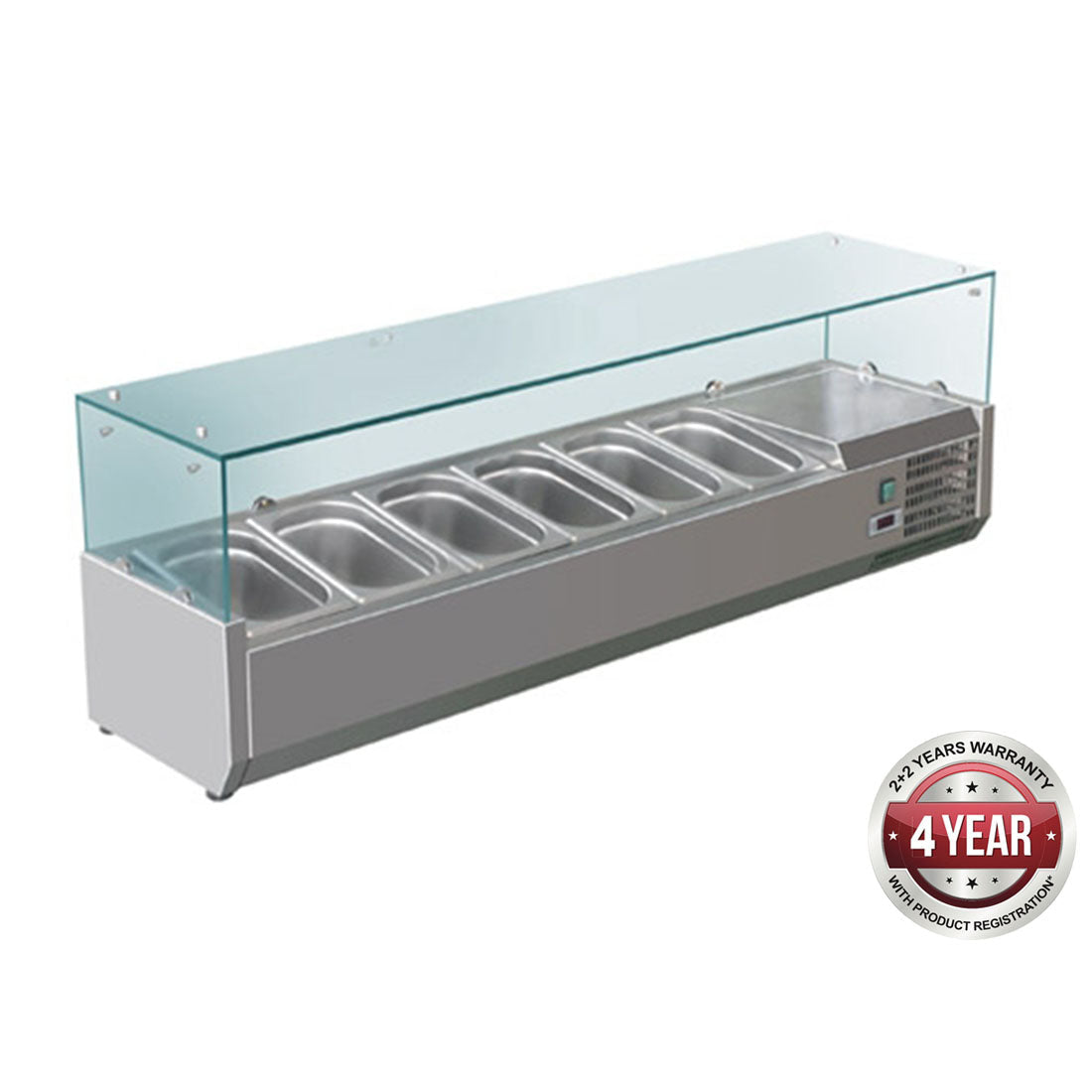 Thermaster FED-X Flat Glass Salad Bench XVRX1500/380
