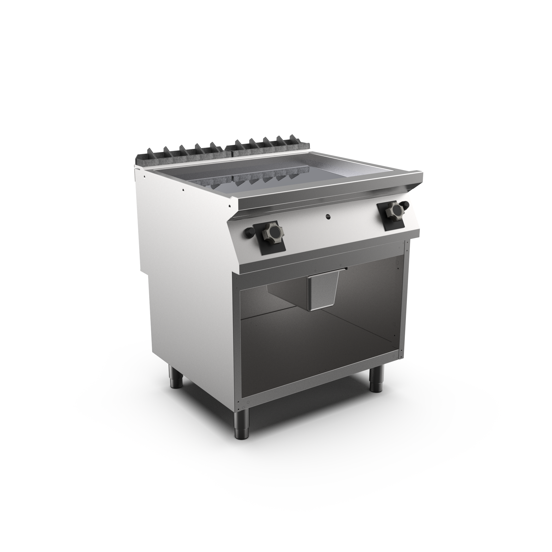 FT98GLCG-NG - Mareno M1 90 Series 800mm wide chrome Gas frytop on open stand
