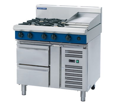 Blue Seal Evolution Series G516C-RB - 900mm Gas Cooktop  Refrigerated Base