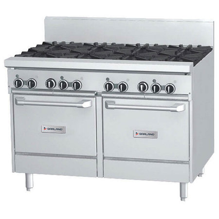 GFE48-8LL-LP - Garland Restaurant Range 1200mm Wide 8 Bnr 2 Ovens Elec Ignition Propane