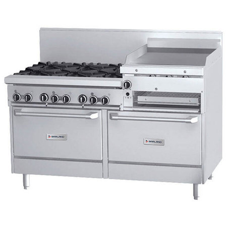 GFE60-6R24CC-LP - Garland Restaurant Range 1500mm w 6 Bnr 600mm Raised Grill w Sal 2 Conv Ovens LP