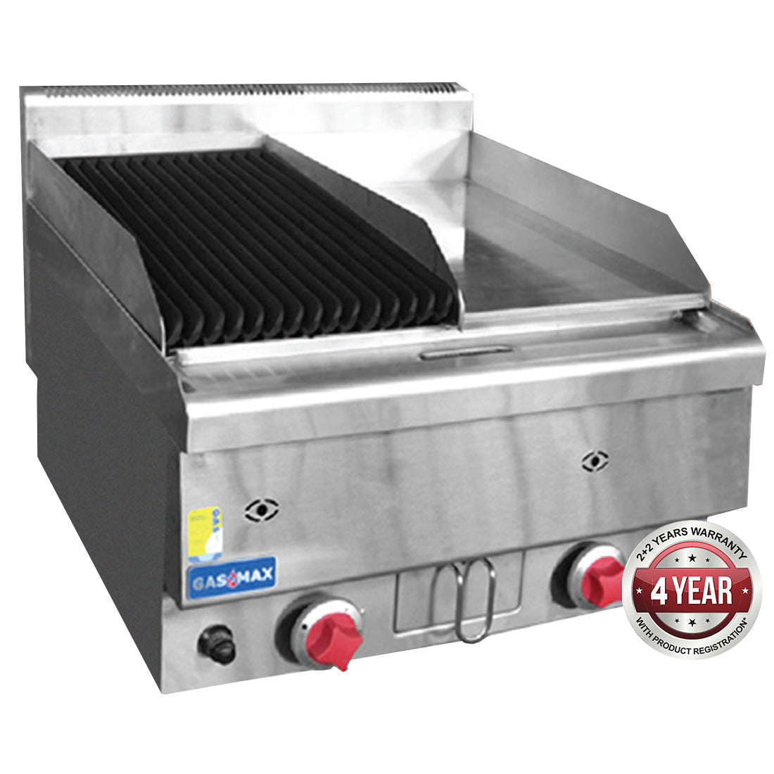 GasMAX Gasmax Benchtop Lpg Gas Combo 1/2 Char & 1/2 Griddle JUS-TRGH60LPG