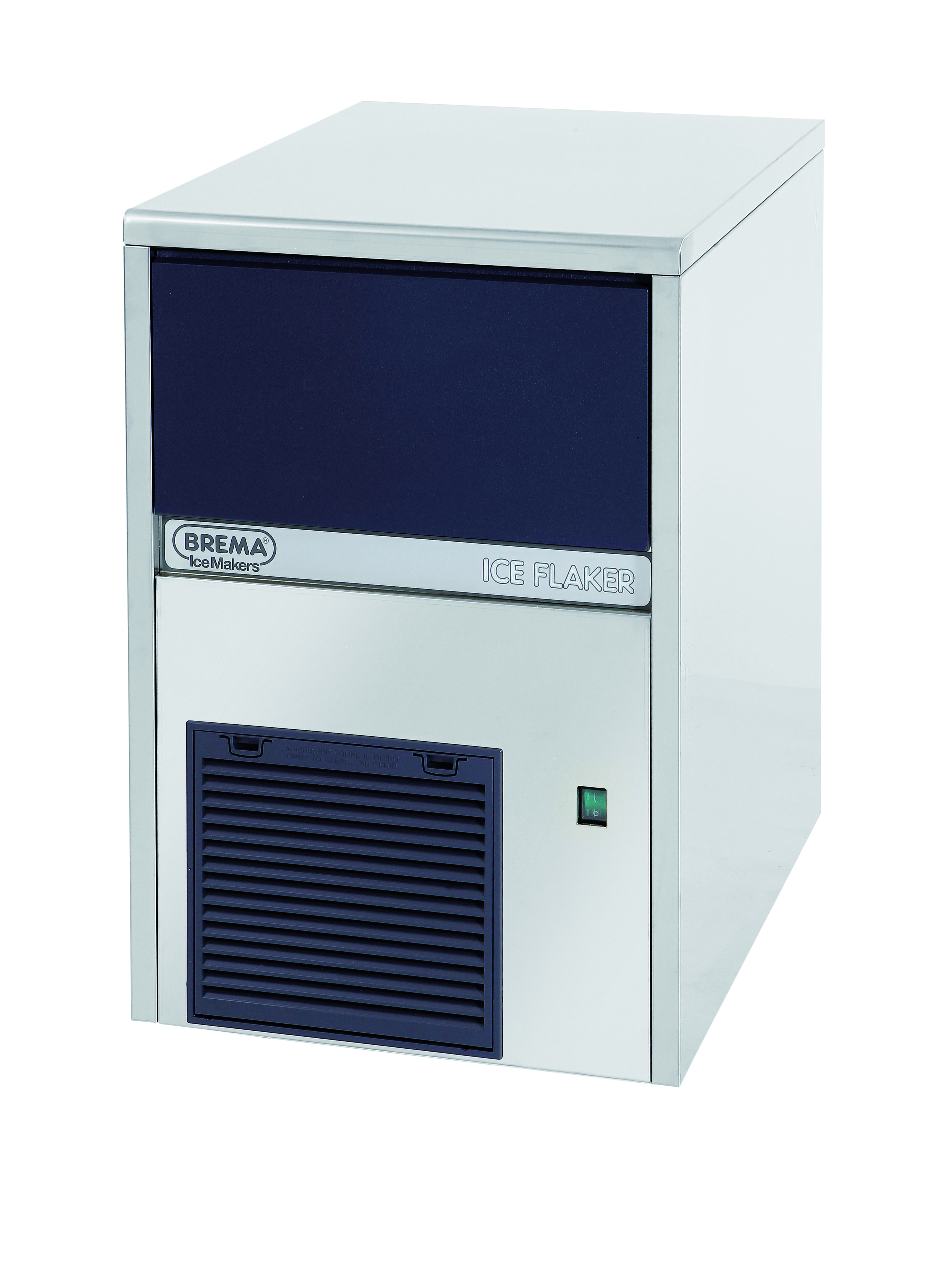 GB601A - Brema Granular Ice Flaker With Internal Storage Bin. Up To 60Kg Production.