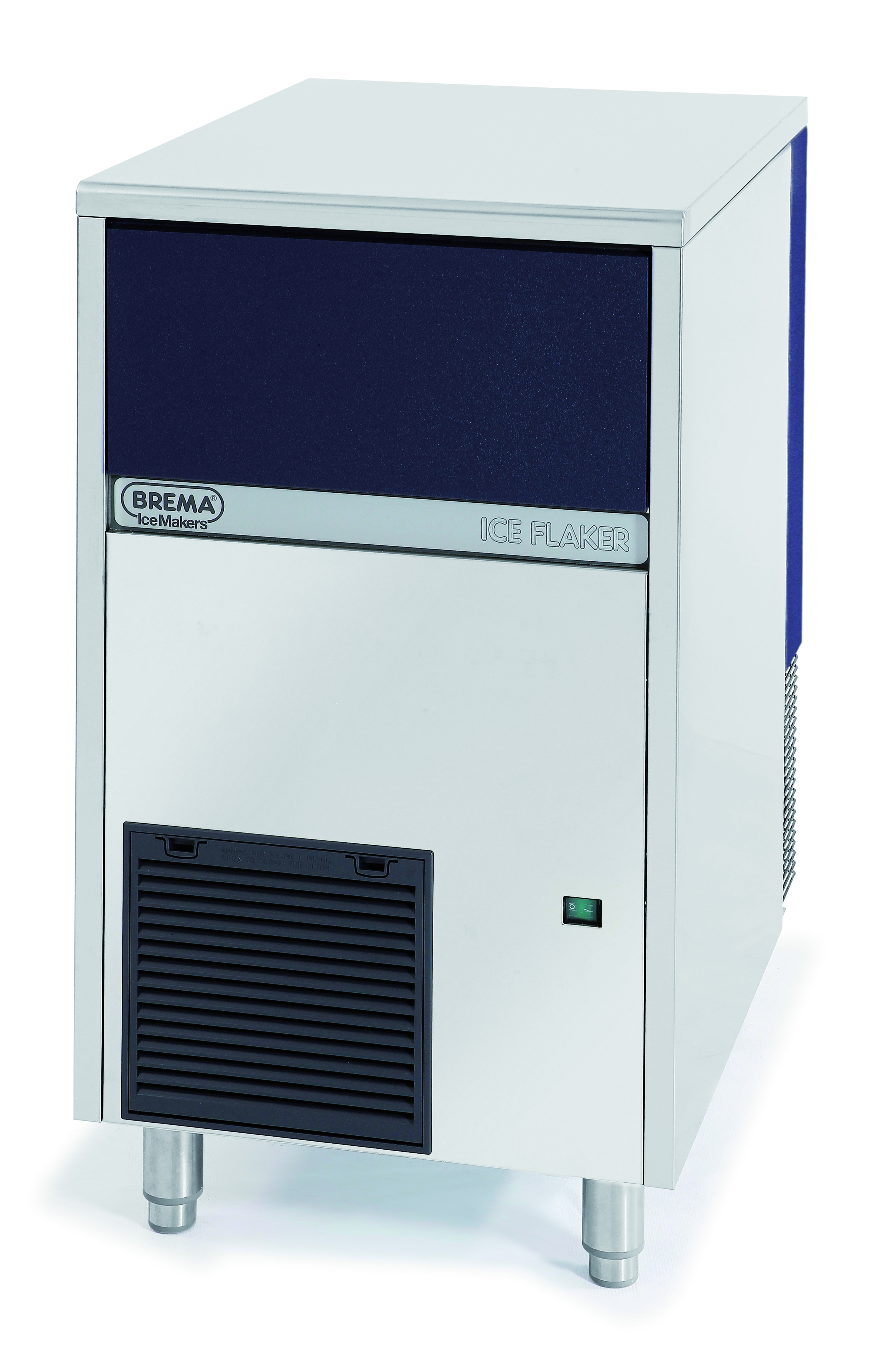 GB903A - Brema Granular Ice Flaker With Internal Storage Bin. 95Kg Production. 30Kg Storage