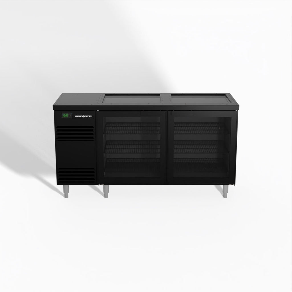 Skope Glass Chiller 2 Door BLACK