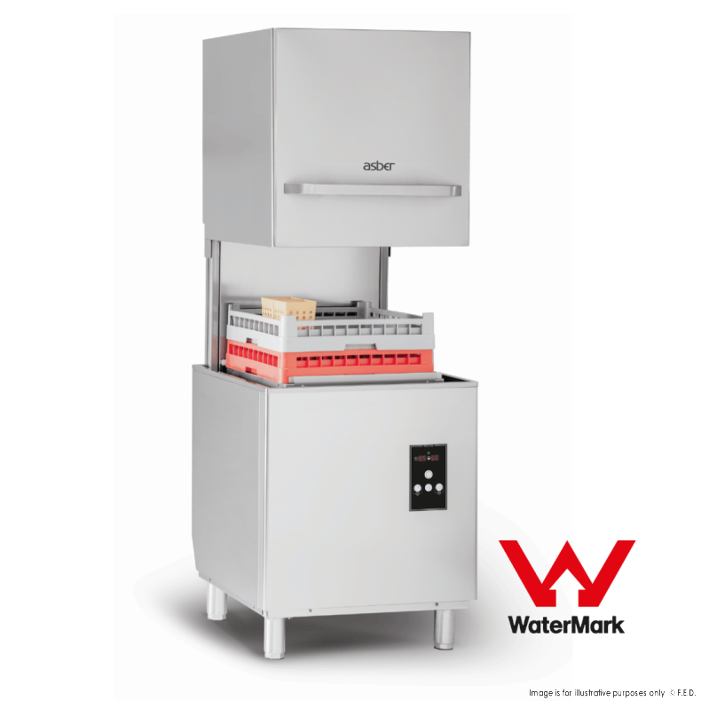 Ex-Showroom: Asber Tech Line Pass-through Hood Type Dishwasher - GE-H500DD-NSW2185