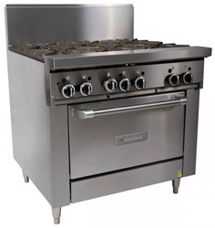 GFE36-6C-LP - Garland Restaurant Range 900mm Wide 6 Burner w Convection Oven Propane Gas