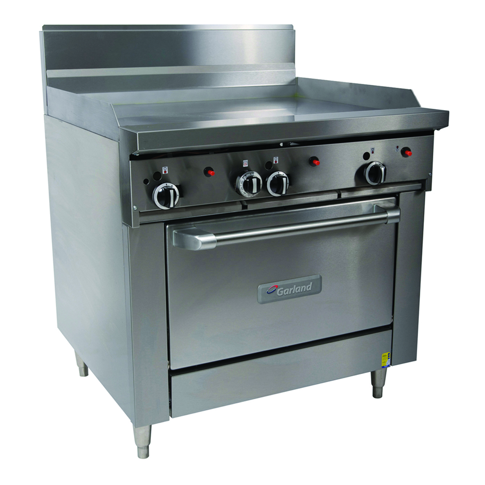 GF36-G36R-NG - Garland Restaurant Range 900mm Wide Griddle w Oven Nat Gas