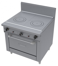 GFE36-TTC-NG - Garland Restaurant Range 900mm Dual Target Top w Convection Oven Nat Gas