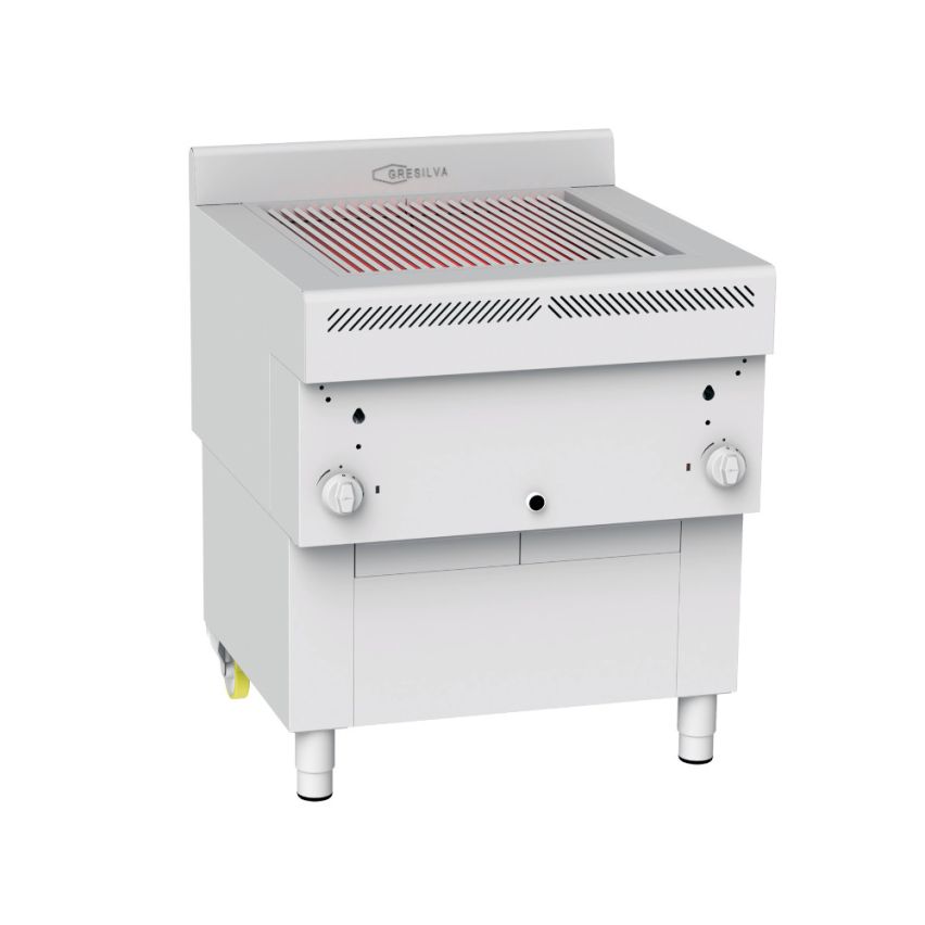 Gresilva GHPI 2/600 Direct Heat Gas Grill with manual feed waterbath - Grill area 588mm x 618mm - GRE.H6.A10-1