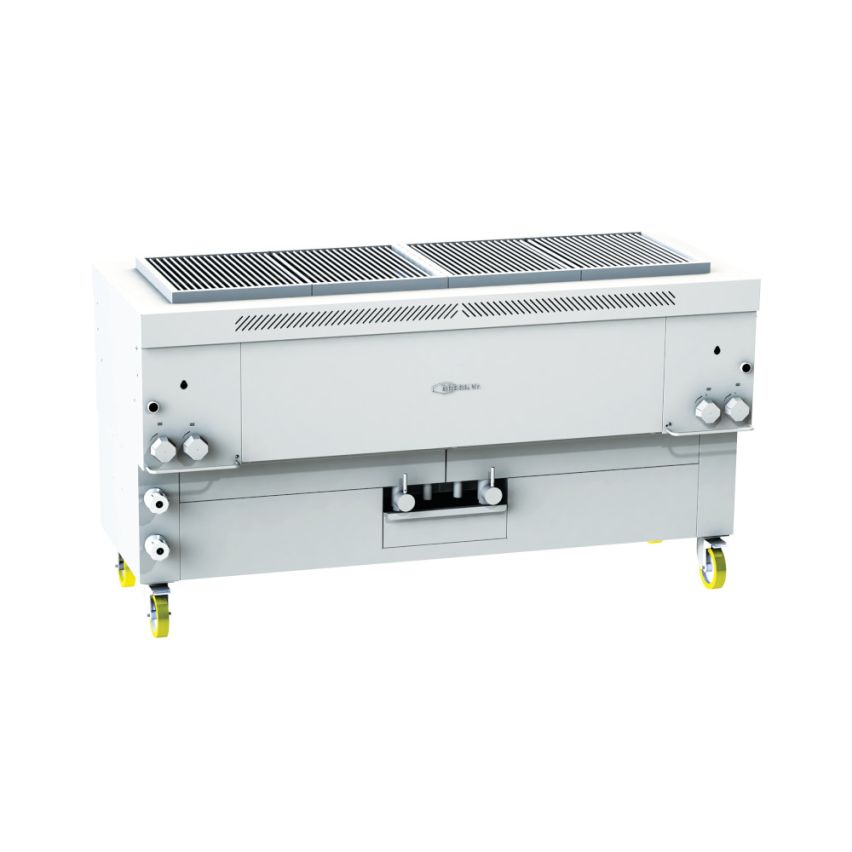 Gresilva GHPI 3F/1700 Direct Heat Mega Gas Grill with Auto-Feed waterbath - Grill area 1496mm x 478mm - GRE.H3.A10-1