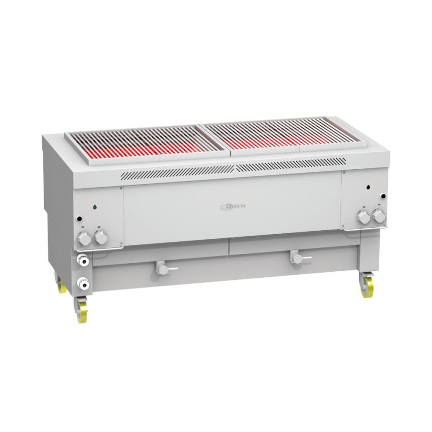 Gresilva GHPI 4F/1700 Direct Heat Mega Gas Grill with Auto-Feed waterbath - Grill area 1496mm x 607mm - GRE.H4.A10-1