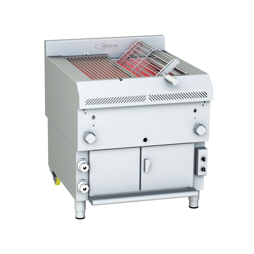 Gresilva GHPI R2/800 Direct Heat Combintaion Gas Grill |Rotating Grill with Auto-Feed waterbath - Grill area 622mm x 737mm - GRE.R8.A10-1