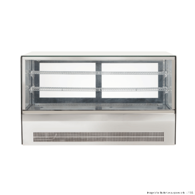 Bonvue Counter Top Square 2 Shelves Glass Cold Food Display - GN-1200RT
