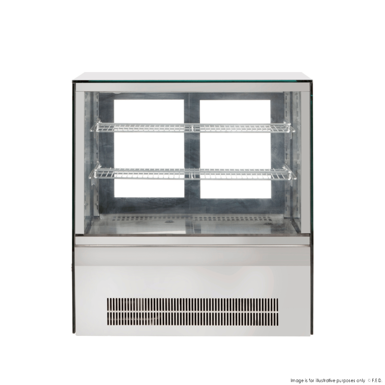 Ex-Showroom: Bonvue counter top square glass cold food display - GN-660RT-SA6-Jan