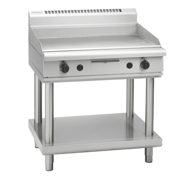 Waldorf 800 Series GPL8900G-LS - 900mm Gas Griddle Low Back Version  Leg Stand
