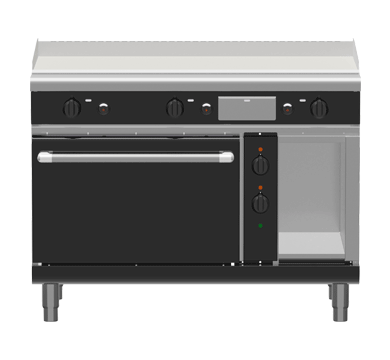 Waldorf Bold GPB8121GE - 1200mm Gas Griddle Electric Static Oven Range