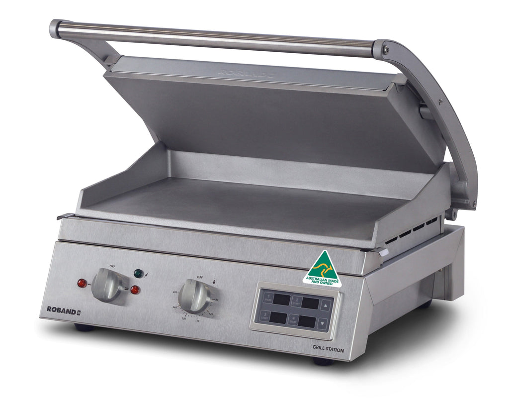Roband Grill Station Electronic Timer, 8 slice, smooth plates, 10 Amp