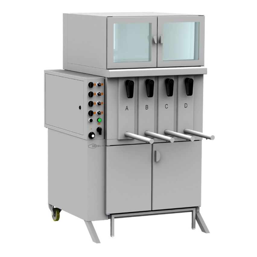 Gresilva GV4 Electric 4 Module Vertical Grill with Auto-Feed waterbath - GRE.V4.A10-1