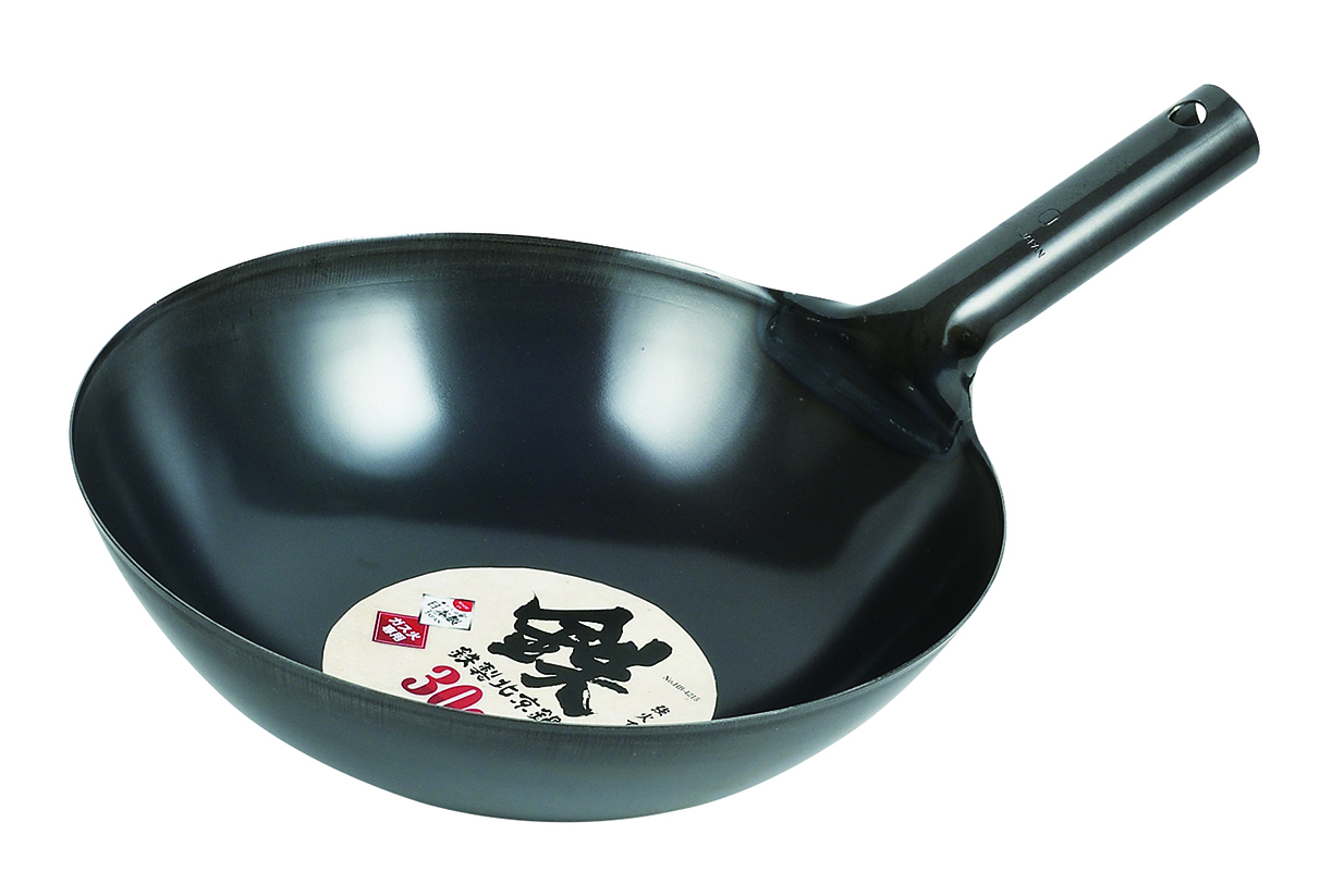 HB-4215 - Pearl Life Iron Beijing Wok with round base 30 cm