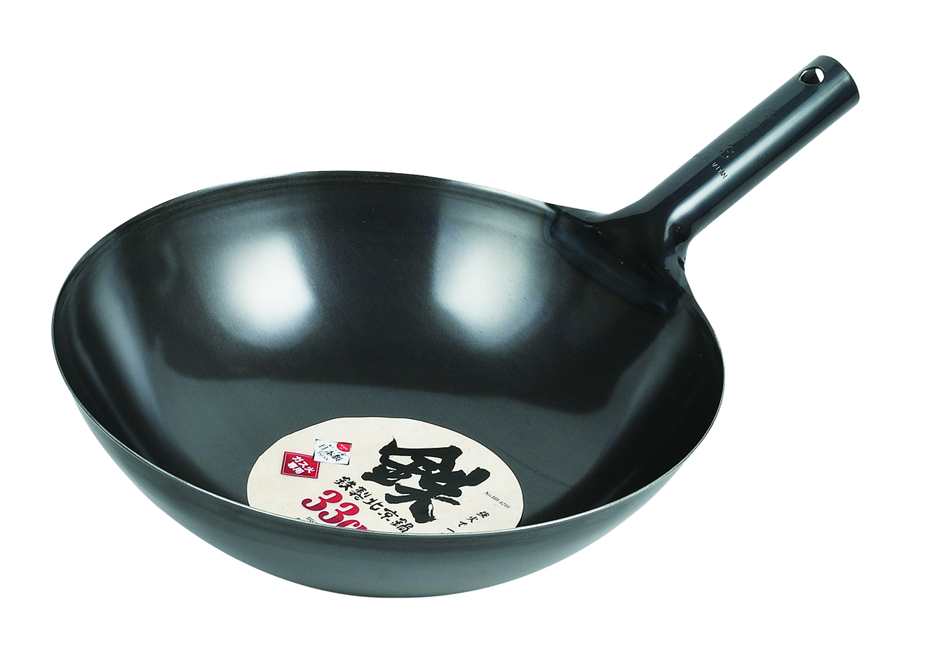 HB-4216 - Pearl Life Iron Beijing Wok with round base 33 cm