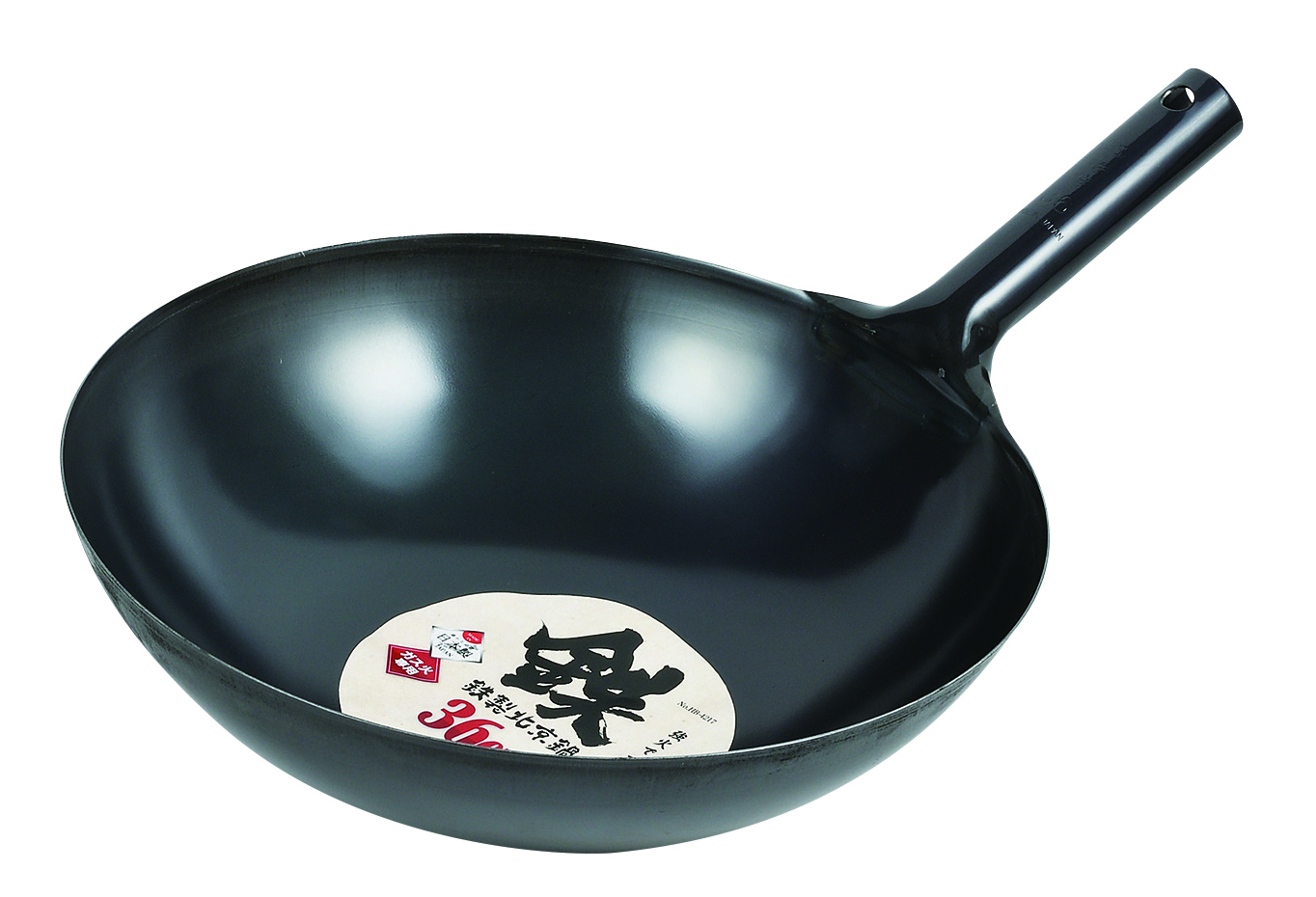 HB-4217 - Pearl Life Iron Beijing Wok with round base 36 cm