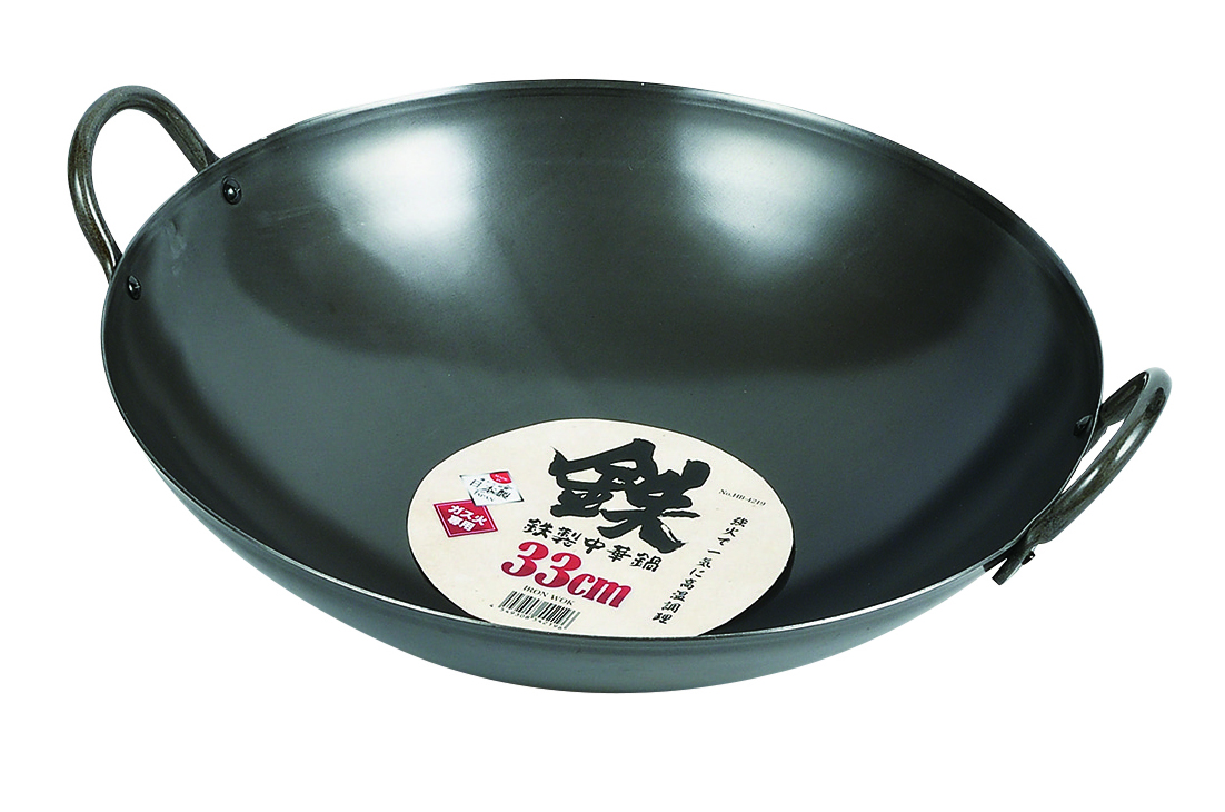 HB-4219 - Pearl Life Round base iron wok 33 cm