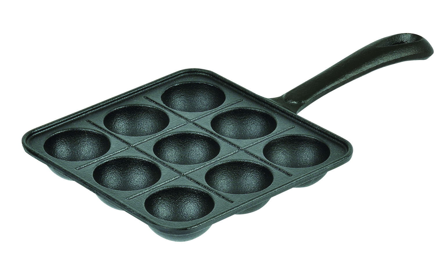 HB-6216 - Cast iron takoyaki (octopus ball) plate (9 balls)