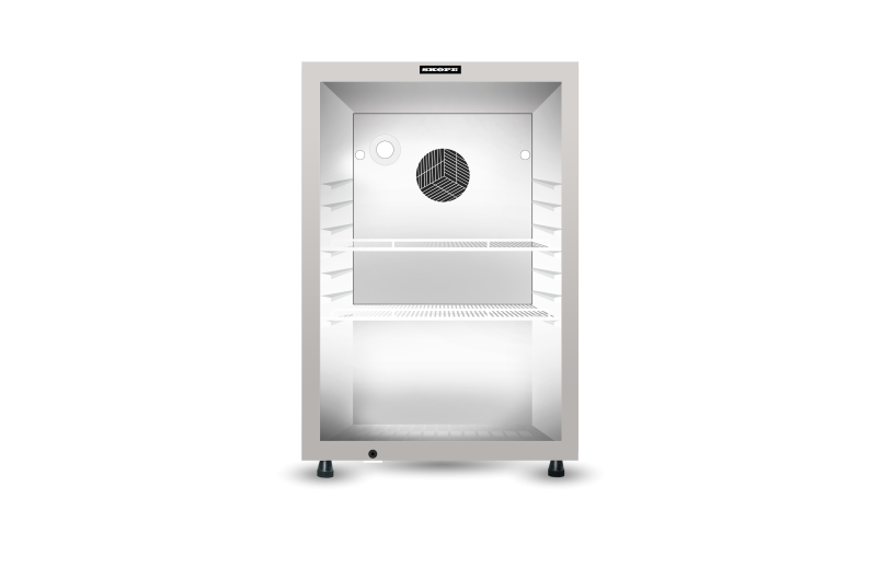 Skope HB85 1 Glass Door Compact Display Fridge  BLACK