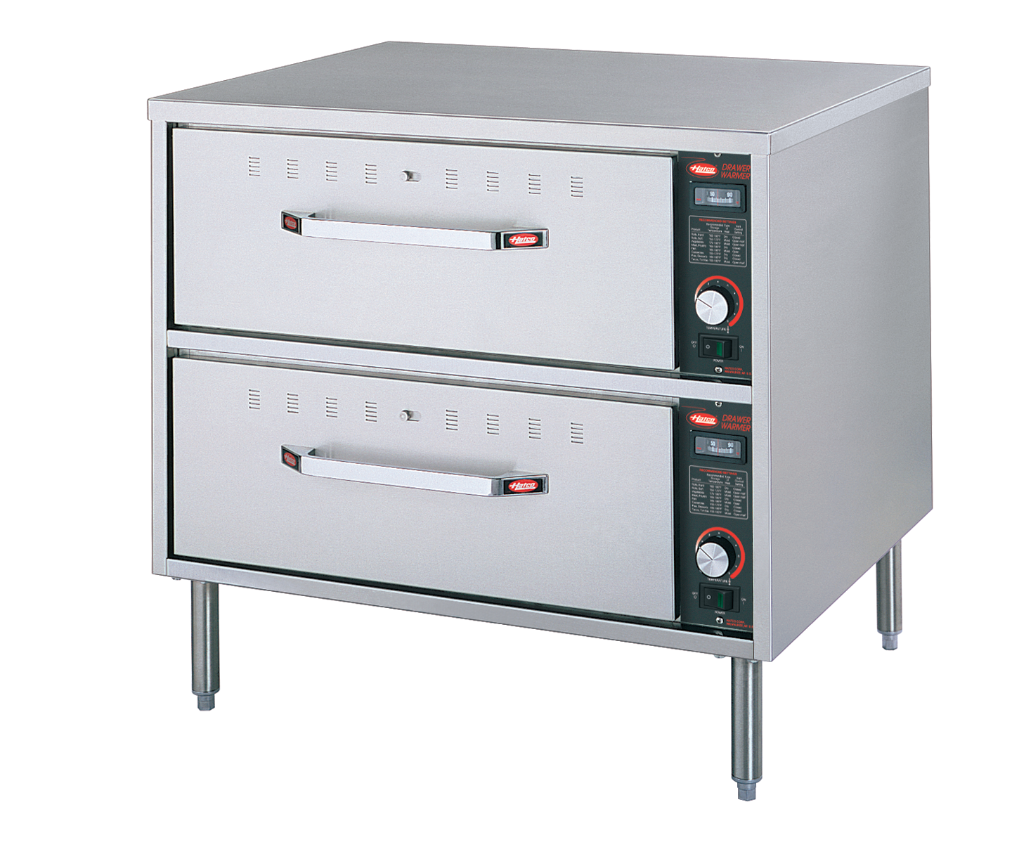HDW-2 Hatco Free Standing Drawer Warmer – 2 draws with digital control – 749mm x 575mm x 537mm (excluding legs)