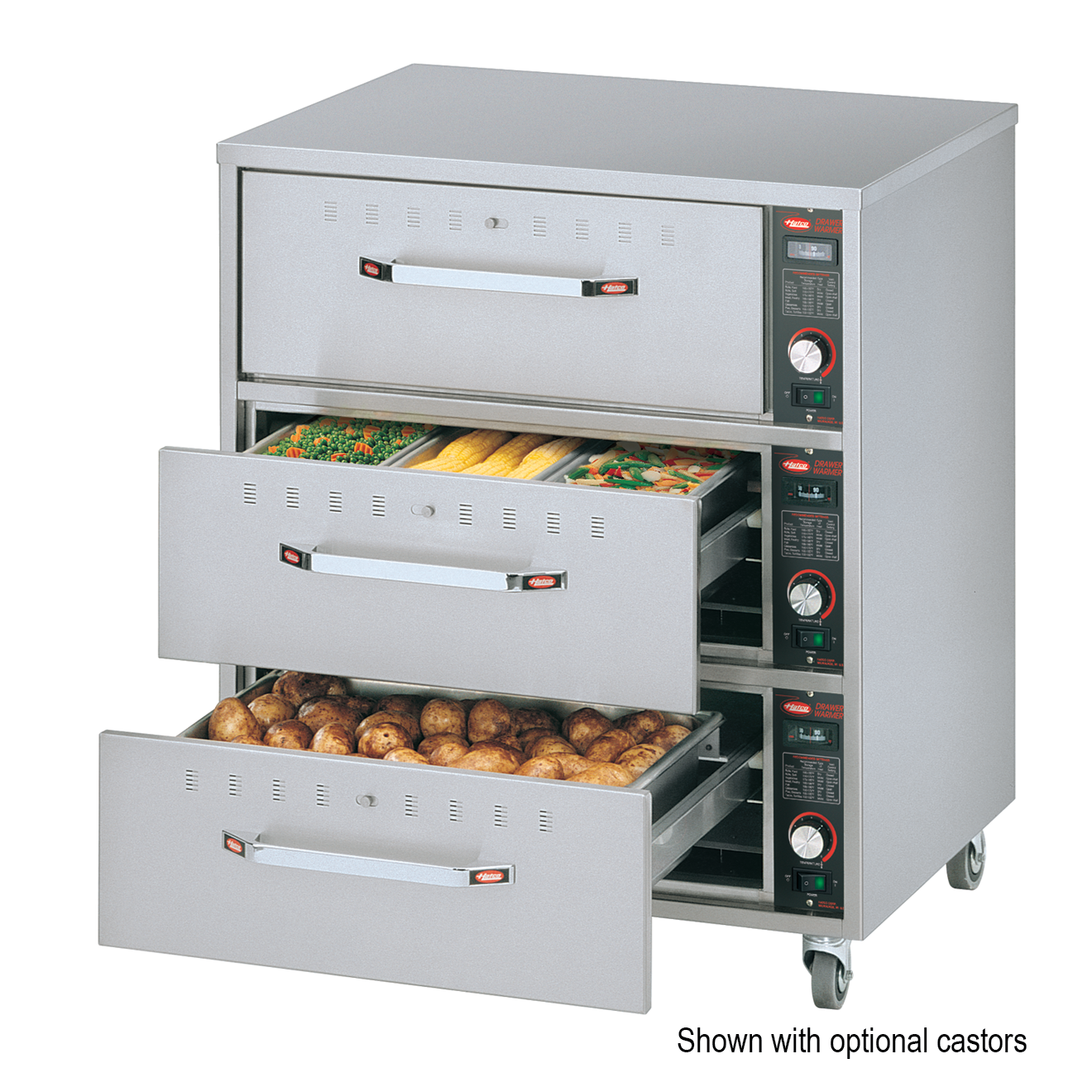 HDW-3 Hatco Free Standing Drawer Warmer – 3 draws with digital control – 749mm x 575mm x 794mm (excluding legs)