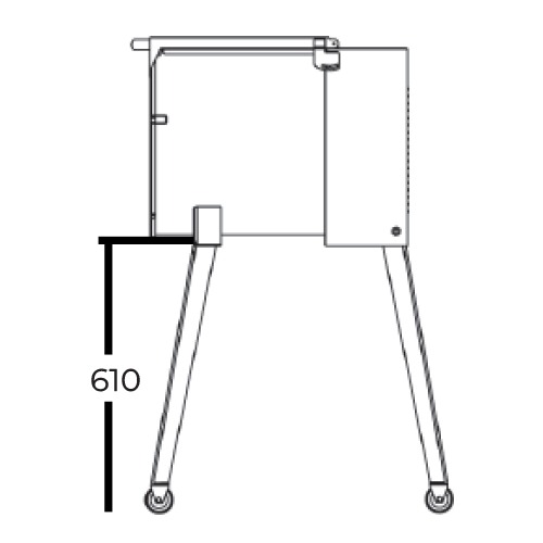 Sirman High legs with wheels 610mm - LF043550
