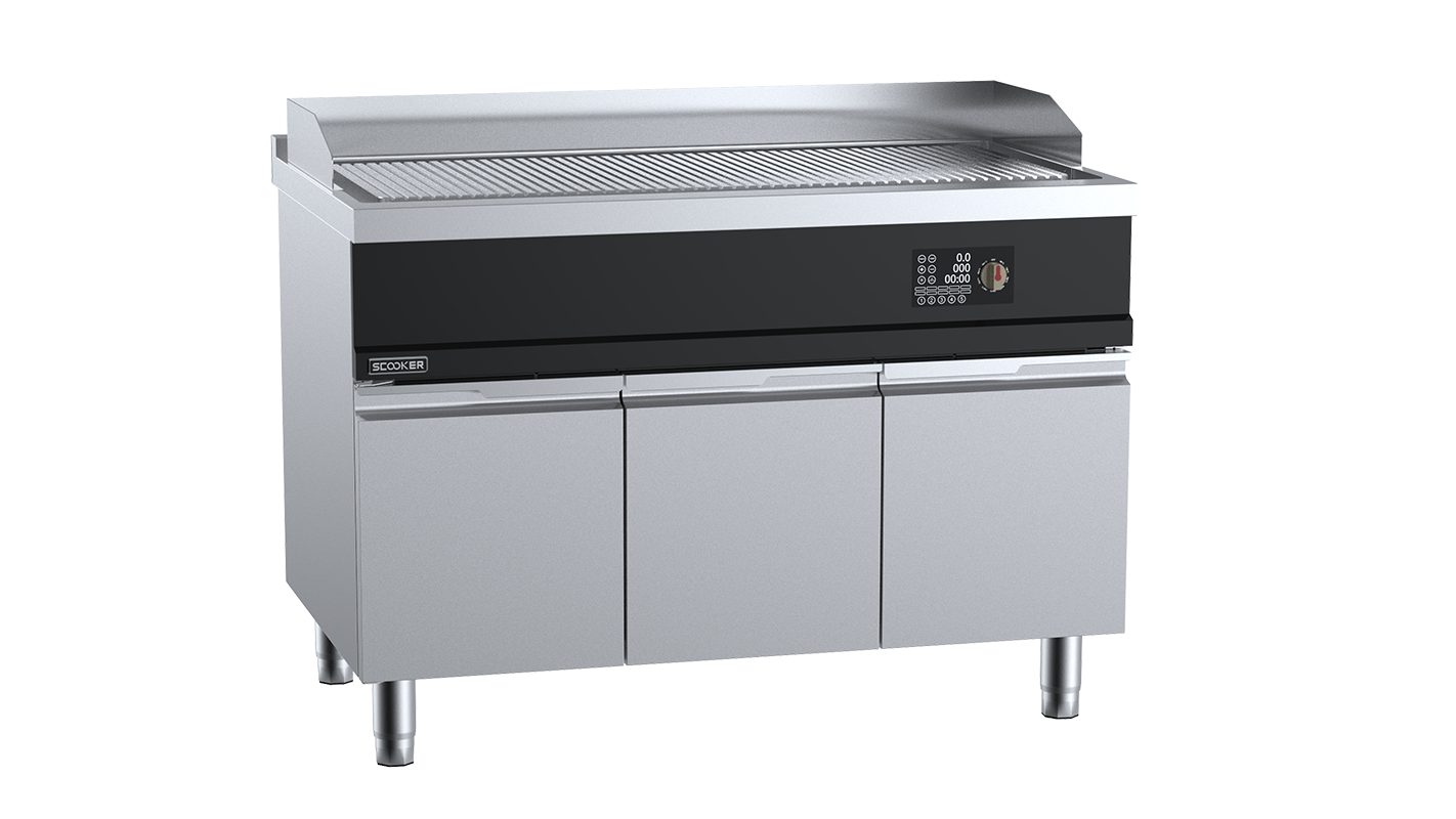 SCooker HLKP12N-C12 - Induction Grooved Griddle Plate 1200mm 12kw