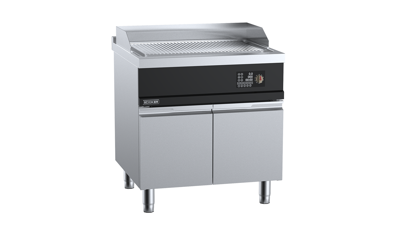 SCooker HLKP8N-C9 - Induction Grooved Griddle Plate 800mm 9kw